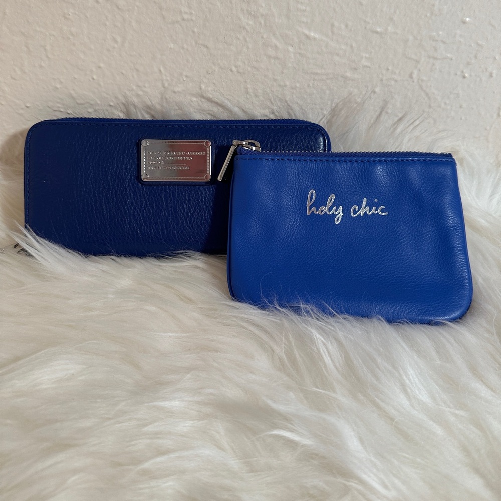 Blue & Silver Designer Wallet Set